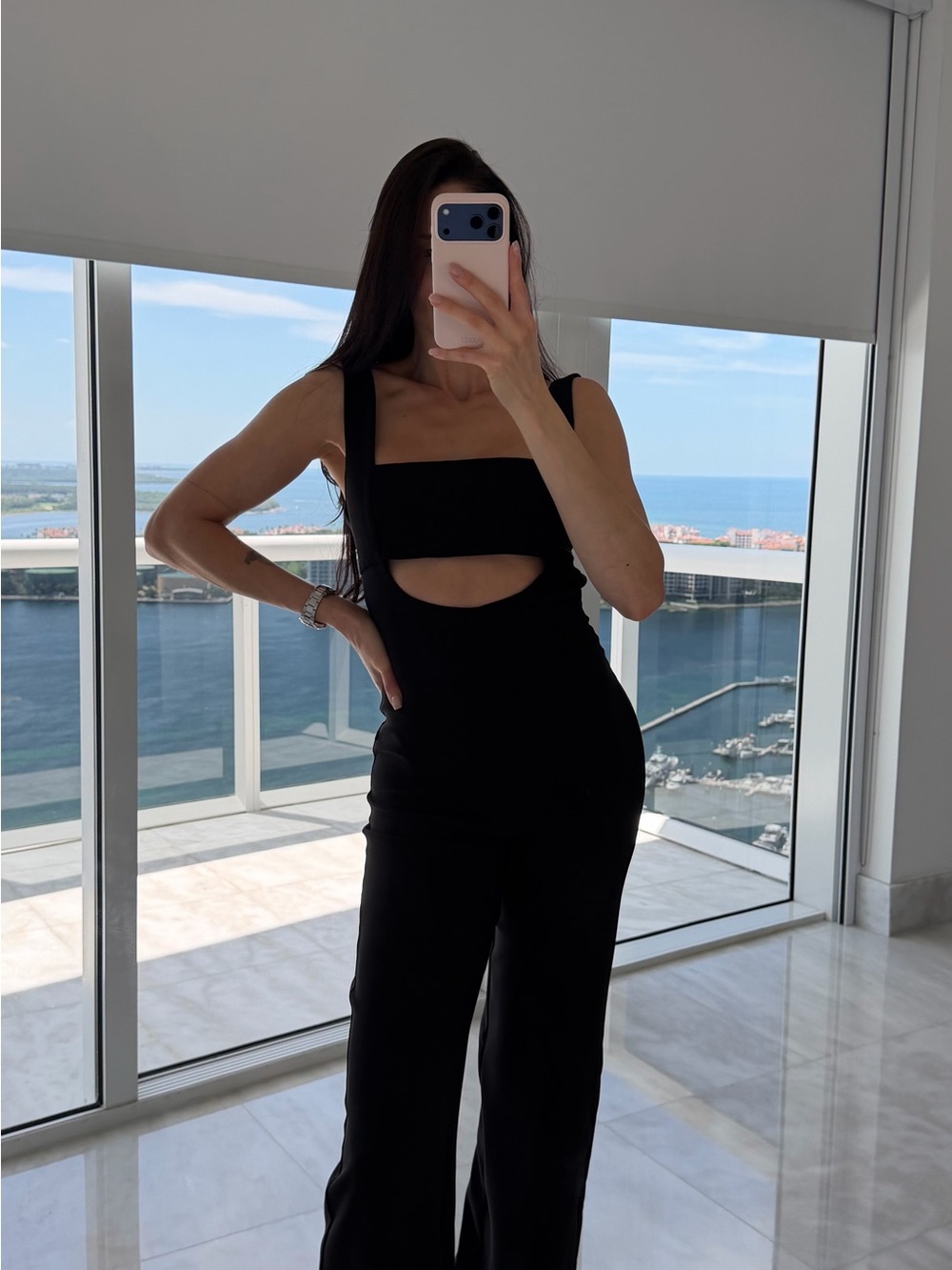 ZARA - Black Cutout Jumpsuit - Size S
